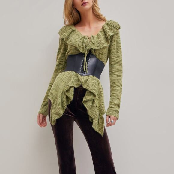 Cider Black Lace Up Belt Renaissance Gothic Sexy Belt - Picture 2 of 7